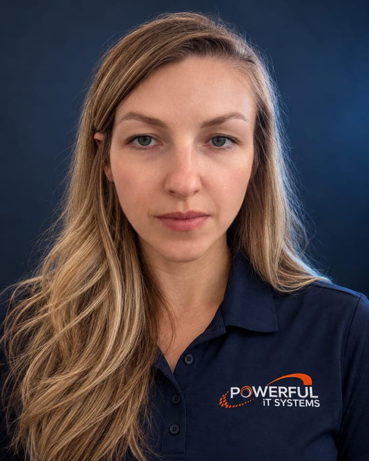 Portrait of Valentyna Mushynska, IT Coordinator at Powerful IT Systems